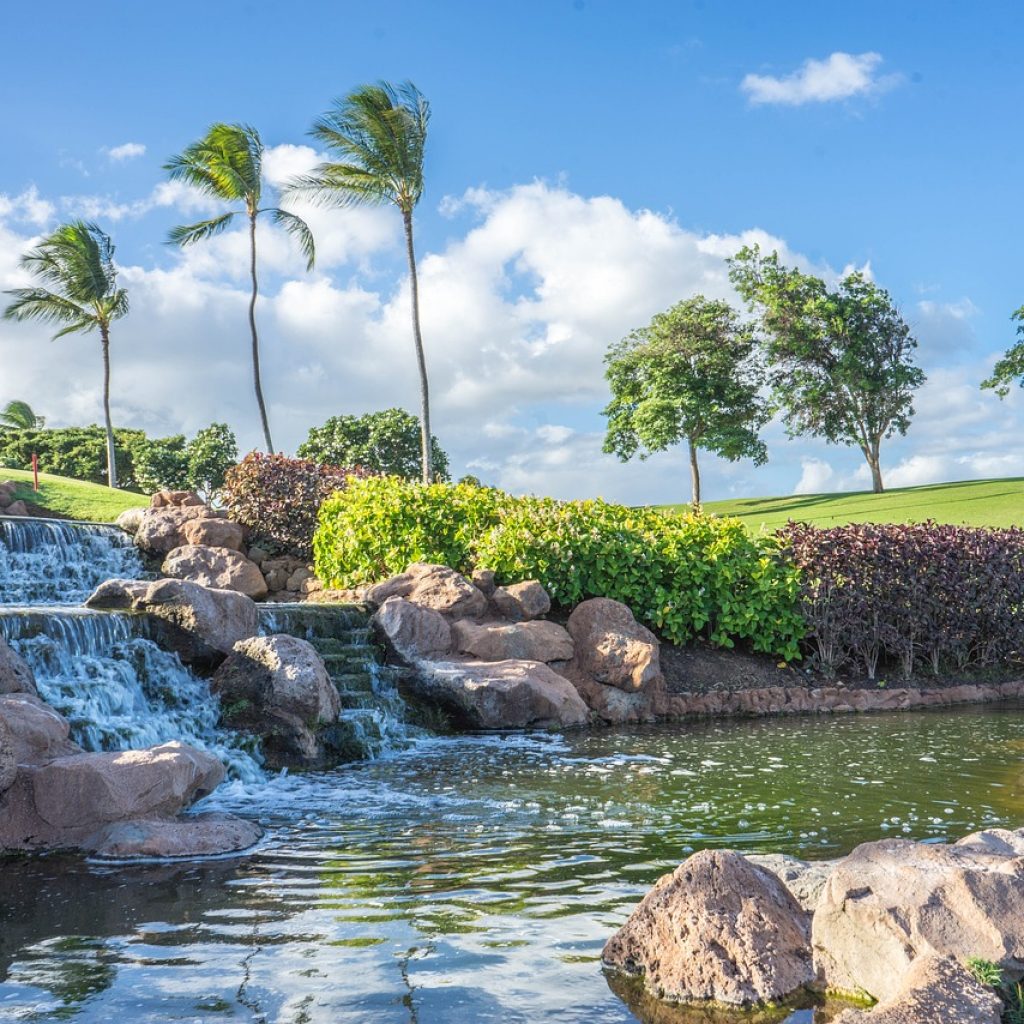 hawaii, oahu, waterfall